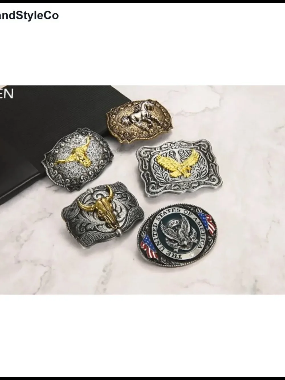 Metal Alphabet Letters Belt Buckle for Men Women Cowboy Western Snap on Belt